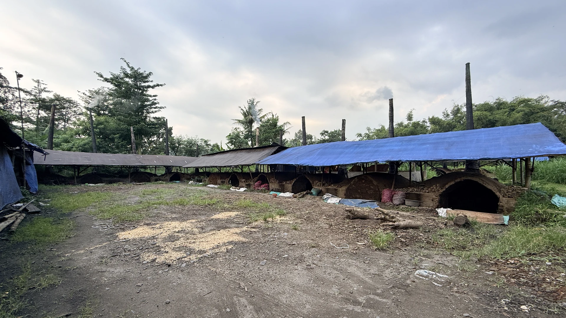 Kiln and processing area